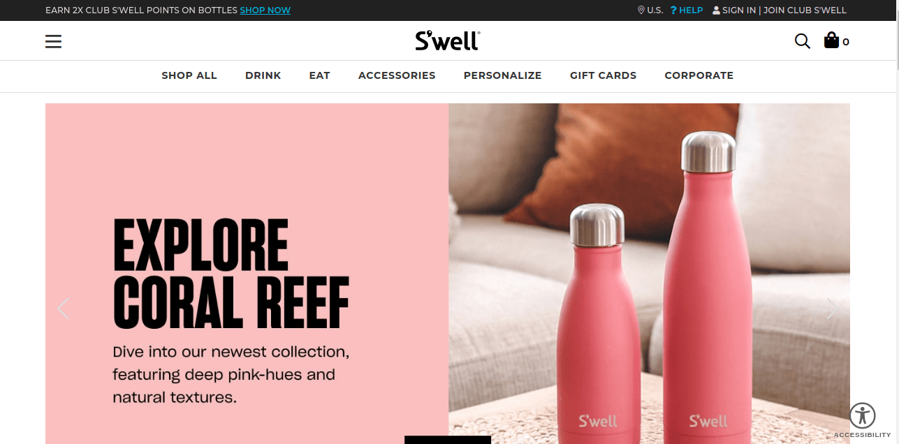 Swell Online Shopping website