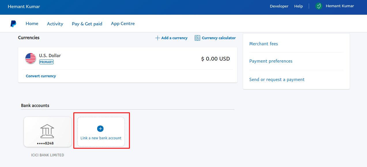 Add Bank Account in Your PayPal Account
