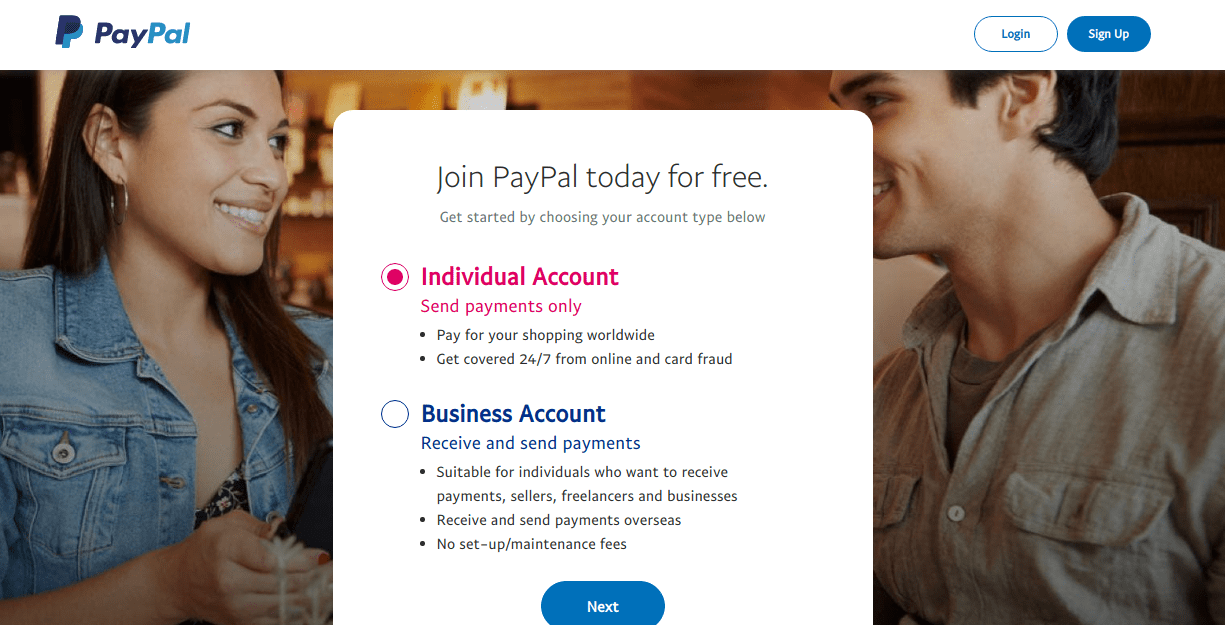 Create PayPal Account